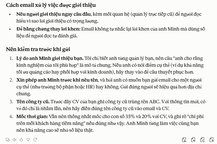 Nội dung viết email khi được giới thiệu