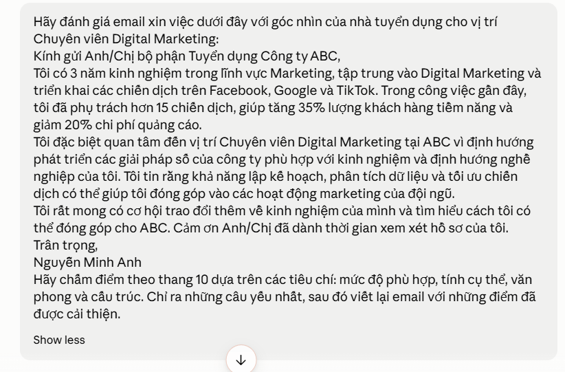 Nhờ nhà tuyển dụng đánh giá
