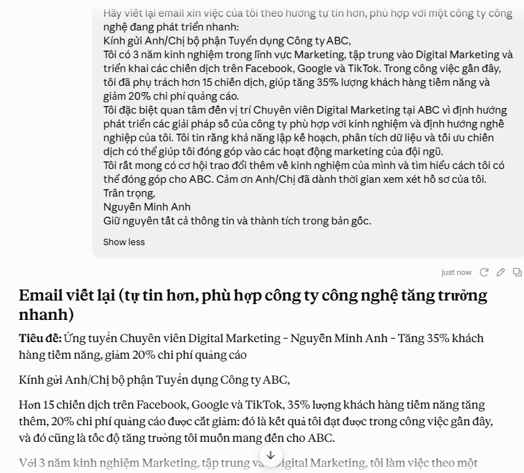 Điều chỉnh văn phong