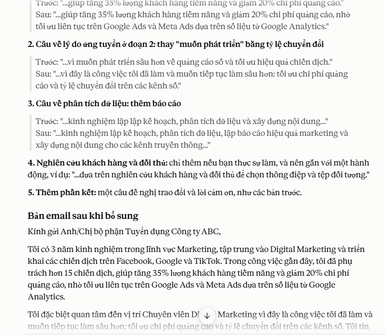 Câu lệnh kiểm tra từ khóa email 