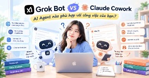 Grok Bot vs Claude Cowork: AI Agent nào phù hợp với công việc của bạn?