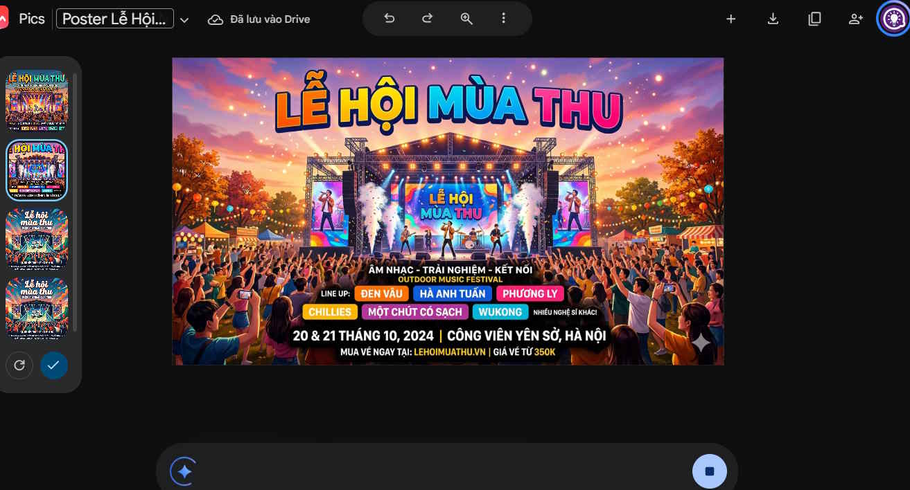 Tạo poster quảng cáo trên Google Pics
