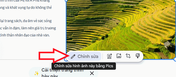 Chỉnh sửa hình ảnh trên Google Slides