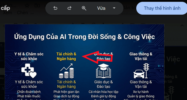 Google Pics thay đổi văn bản trong ảnh trên Google Slides
