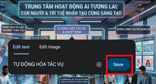 Nội dung văn bản mới cho ảnh bằng Google Pics