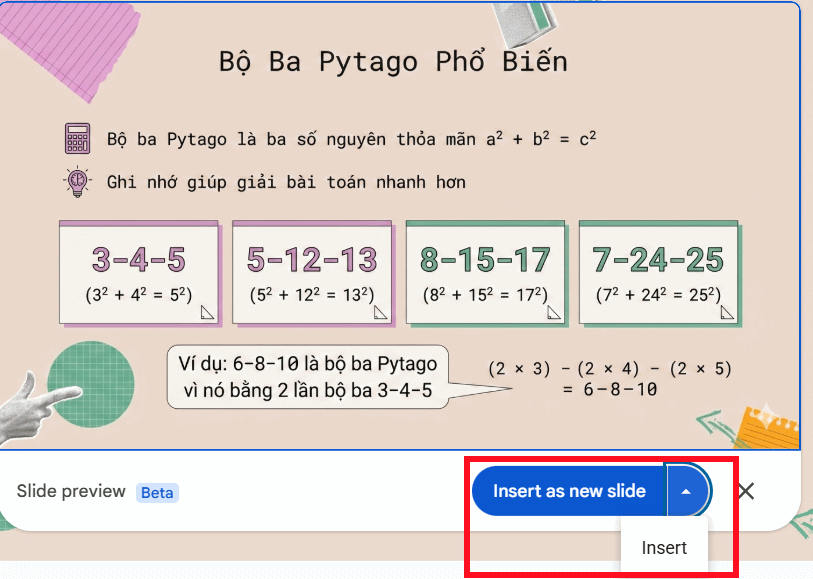 Chèn ảnh thay thế nội dung trong Google Slides 