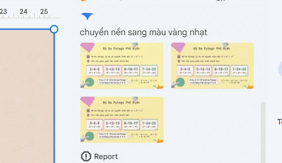 Phiên bản ảnh chỉnh sửa trong Google Slides 