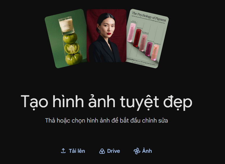 Giao diện Google Pics trong Google Drive