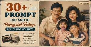 30+ prompt tạo ảnh AI phong cách vintage hoài cổ thập niên trước