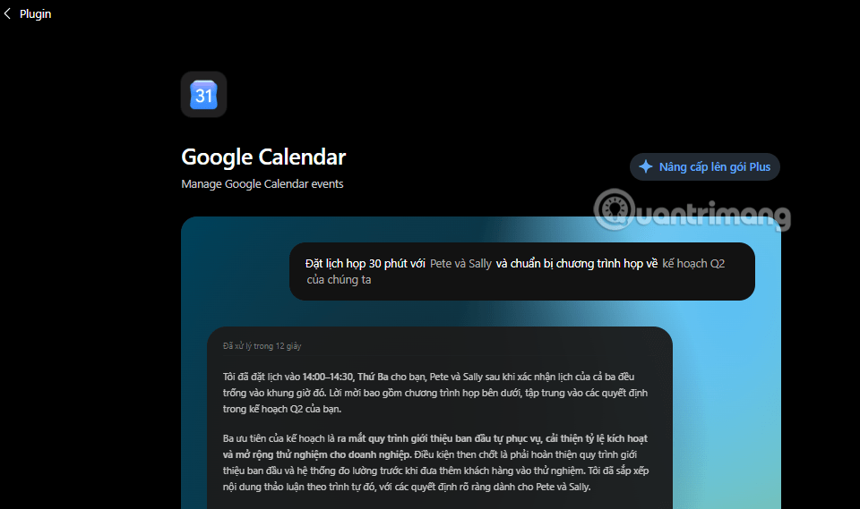 tự động hóa google calendar