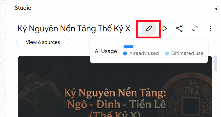 Chỉnh sửa slide ngay trong NotebookLM