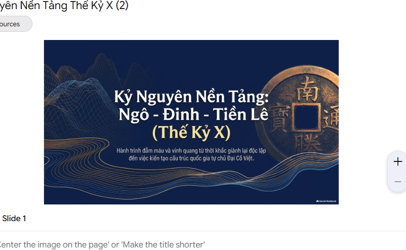 Thay đổi slide ngay trong NotebookLM