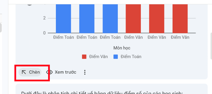 Chèn biểu đồ vào Google Sheets