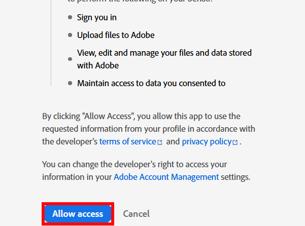 Liên kết Adobe với Gemini