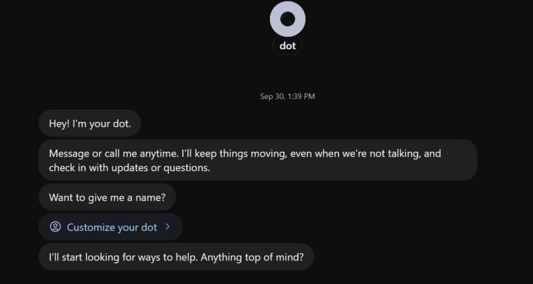 Dot bắt đầu với các câu lệnh gợi ý