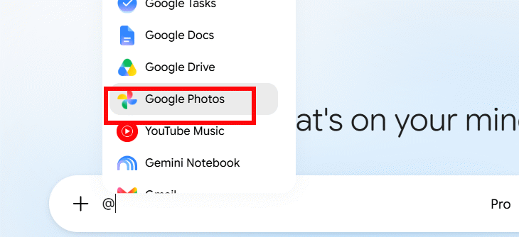 Dùng Google Photos trên Gemini
