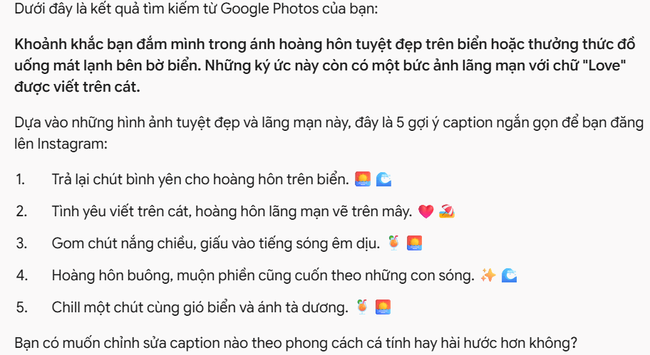 Phát triển nội dung trong Gemini