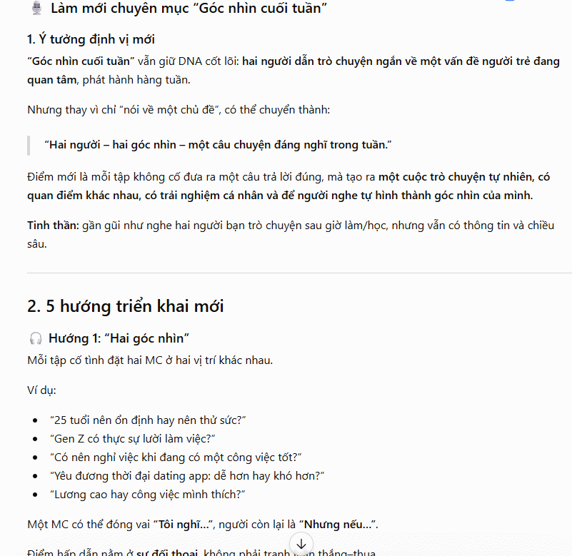 Làm mới chuyên mục Podcast