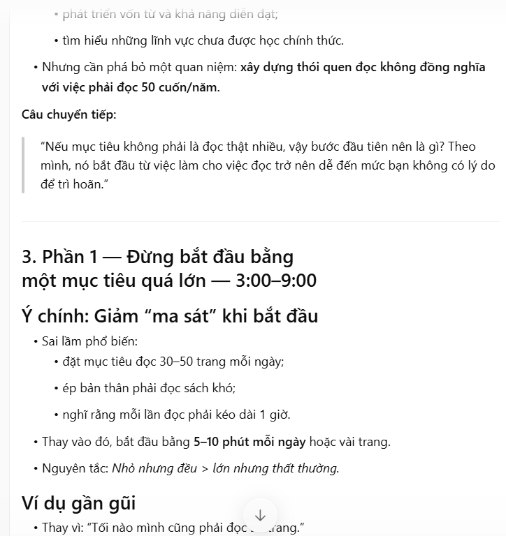 Prompt tạo dàn ý cấu trúc cho một tập Podcast