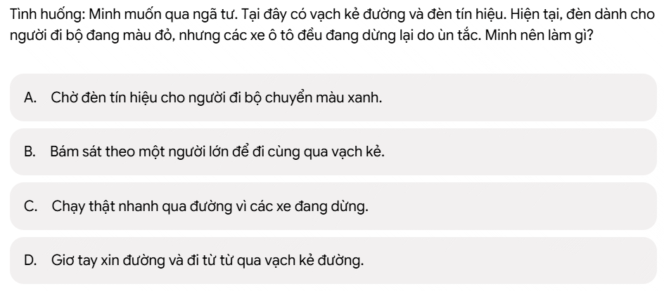 Nội dung tạo câu hỏi theo tình huống