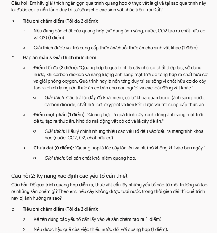 Tạo câu hỏi trả lời ngắn