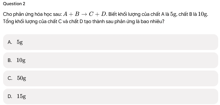 Câu lệnh tạo bài đánh giá nhanh