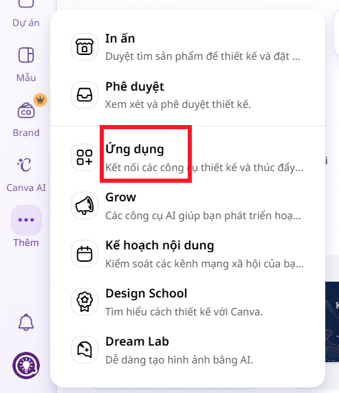 Ứng dụng trên Canva AI 
