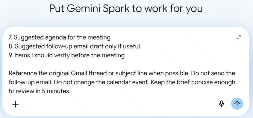 Gemini Spark quy trình tự động cho Gmail