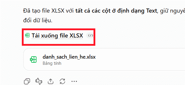 Tạo file CSV hoặc XLSX và nhập vào Google Sheets