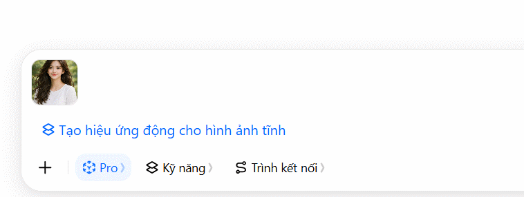 Mô tả chuyển động cho ảnh tĩnh trên Dola AI