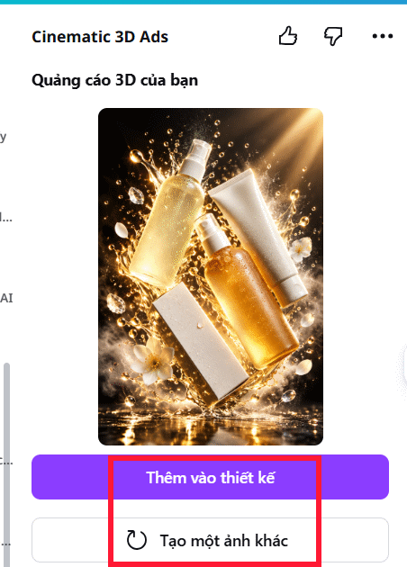 Ảnh quảng cáo 3D trên Cinematic 3D Ads