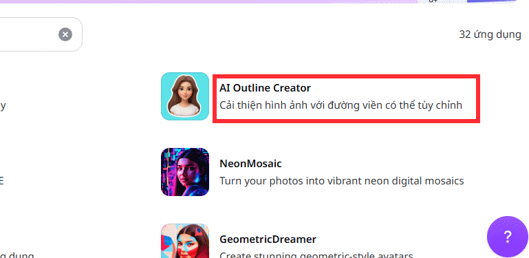 Ứng dụng AI Outline Creator trên Canva