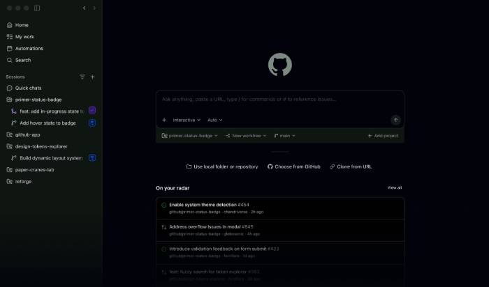 Giao diện Github Copilot