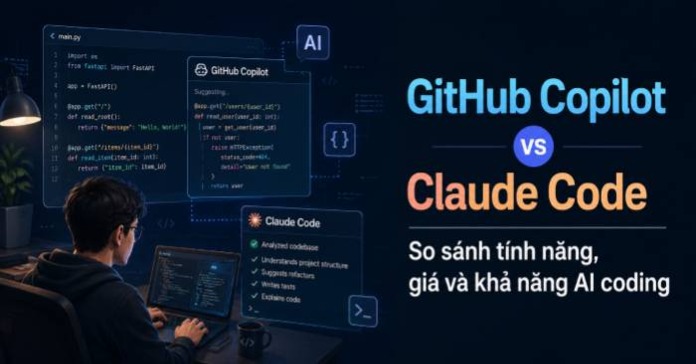 GitHub Copilot vs Claude Code: So sánh tính năng, giá và khả năng AI coding