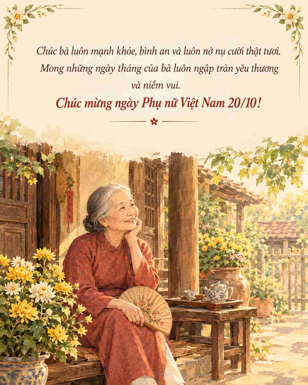 Thiệp tặng Bà ngày 20/10 chủ đề Ký ức Việt Nam