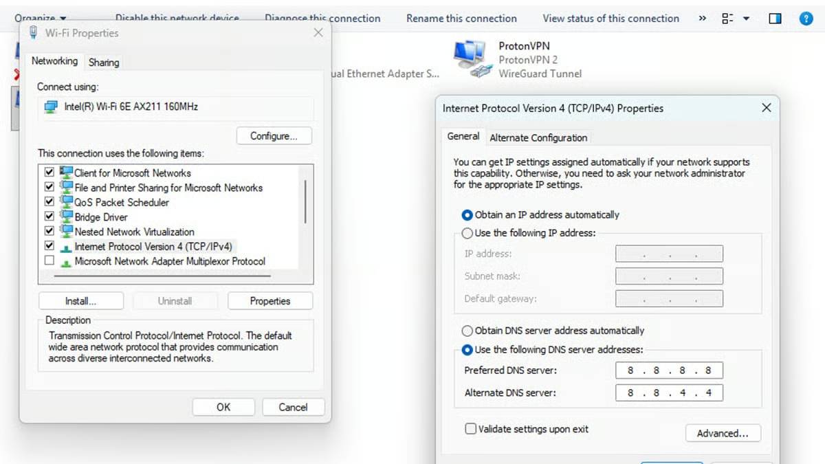 Thay đổi DNS bằng Control Panel