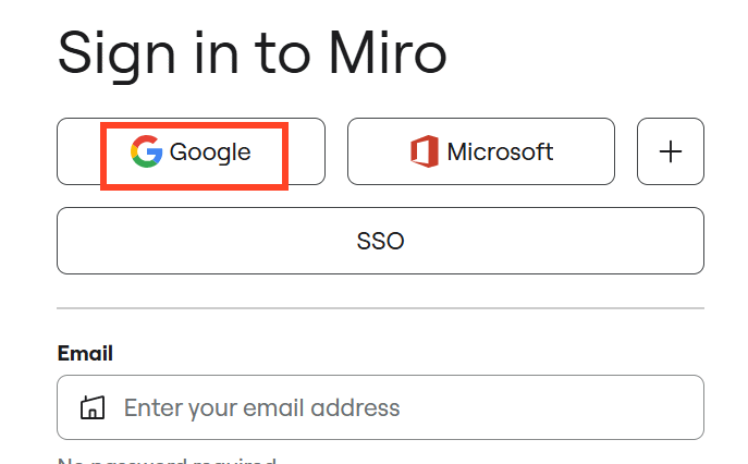 Tạo tài khoản Miro
