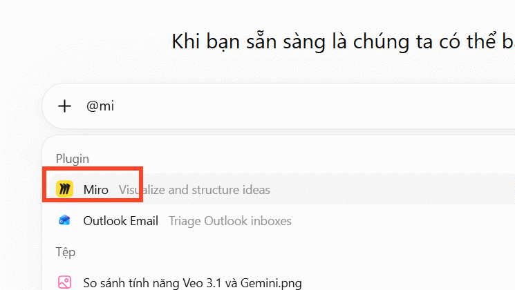 Sử dụng Miro trên ChatGPT