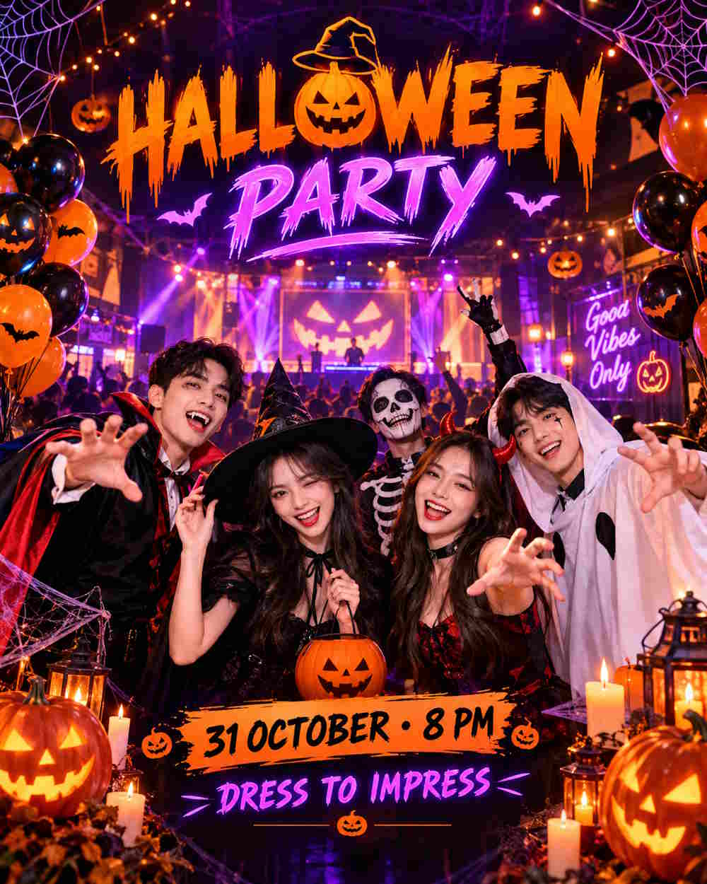 Poster quảng cáo tiệc Halloween