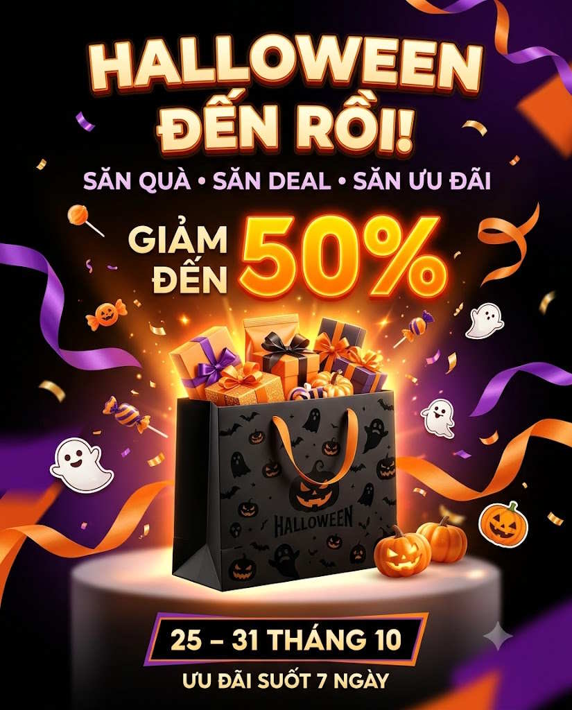Poster quảng cáo sale Halloween