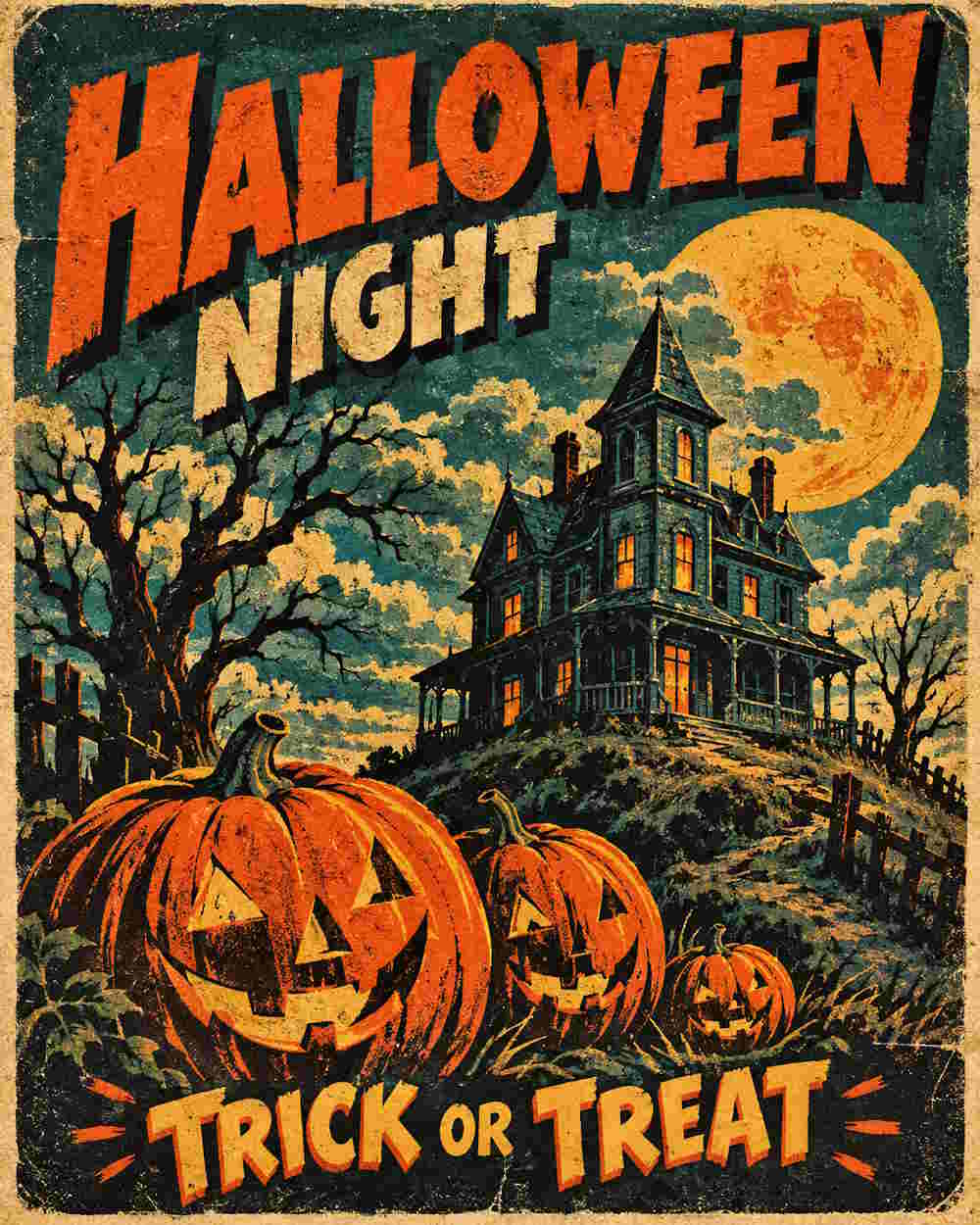 Poster Halloween cổ điển