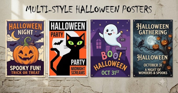 25+ Prompt tạo poster Halloween độc đáo, nhiều phong cách