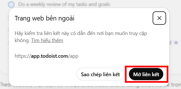 Xem task Todoist qua hạn với ChatGPT