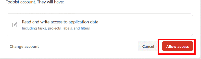Truy cập Todoist với ChatGPT