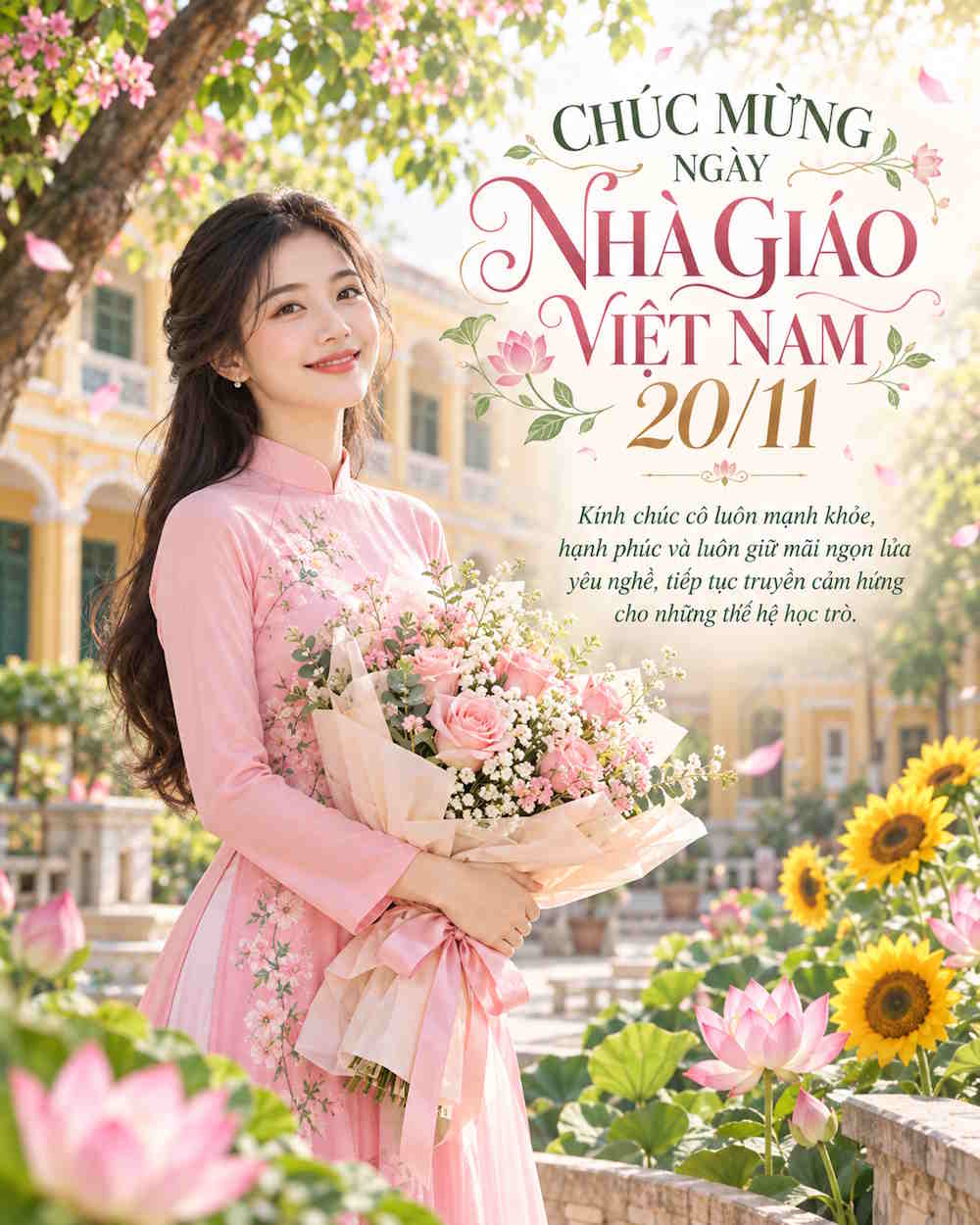 Chủ đề Áo dài và hoa
