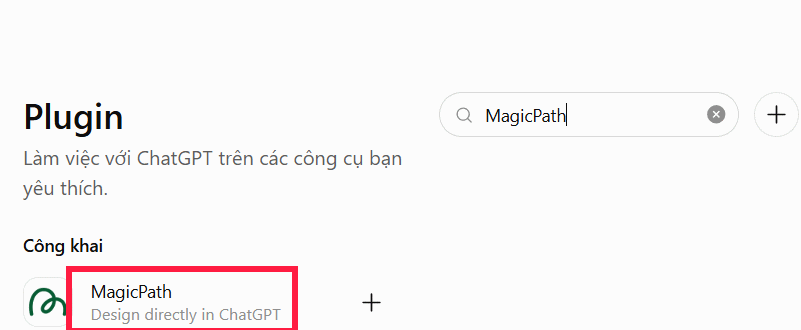 MagicPath trên ChatGPT