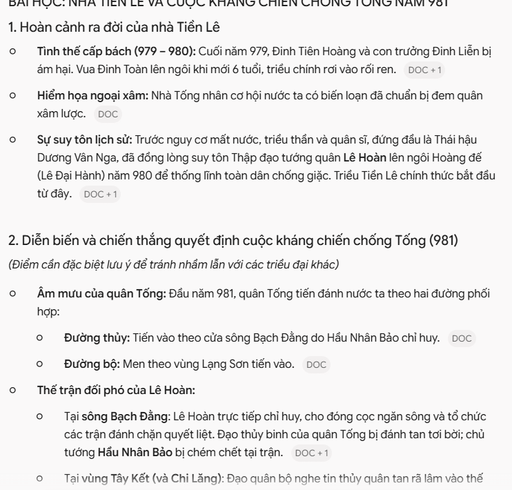 Nội dung học tập