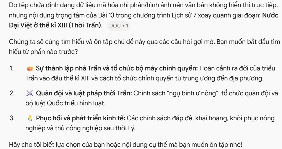Học có hướng dẫn chế độ Sinh viên trên Gemini