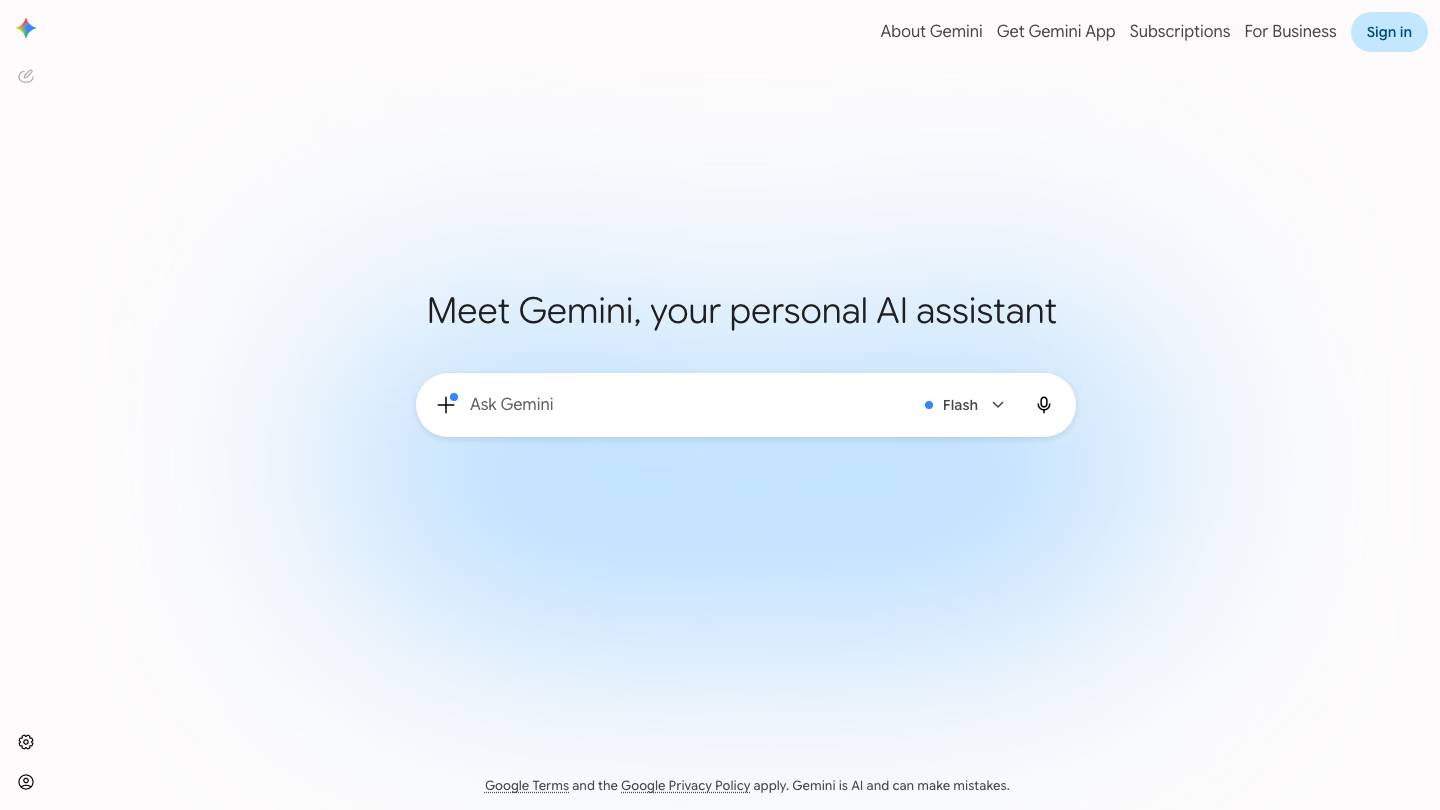 Ứng dụng trợ lý AI Google Gemini