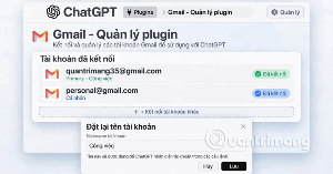 Cách thêm nhiều tài khoản Gmail vào plugin Gmail trên ChatGPT